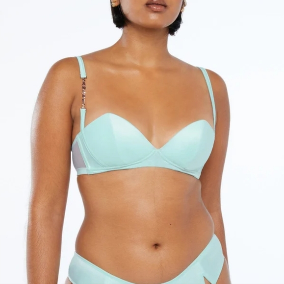 Savage X Fenty Blue Light Savage X Smoking Jacket 3 Piece Set - Picture 10 of 16